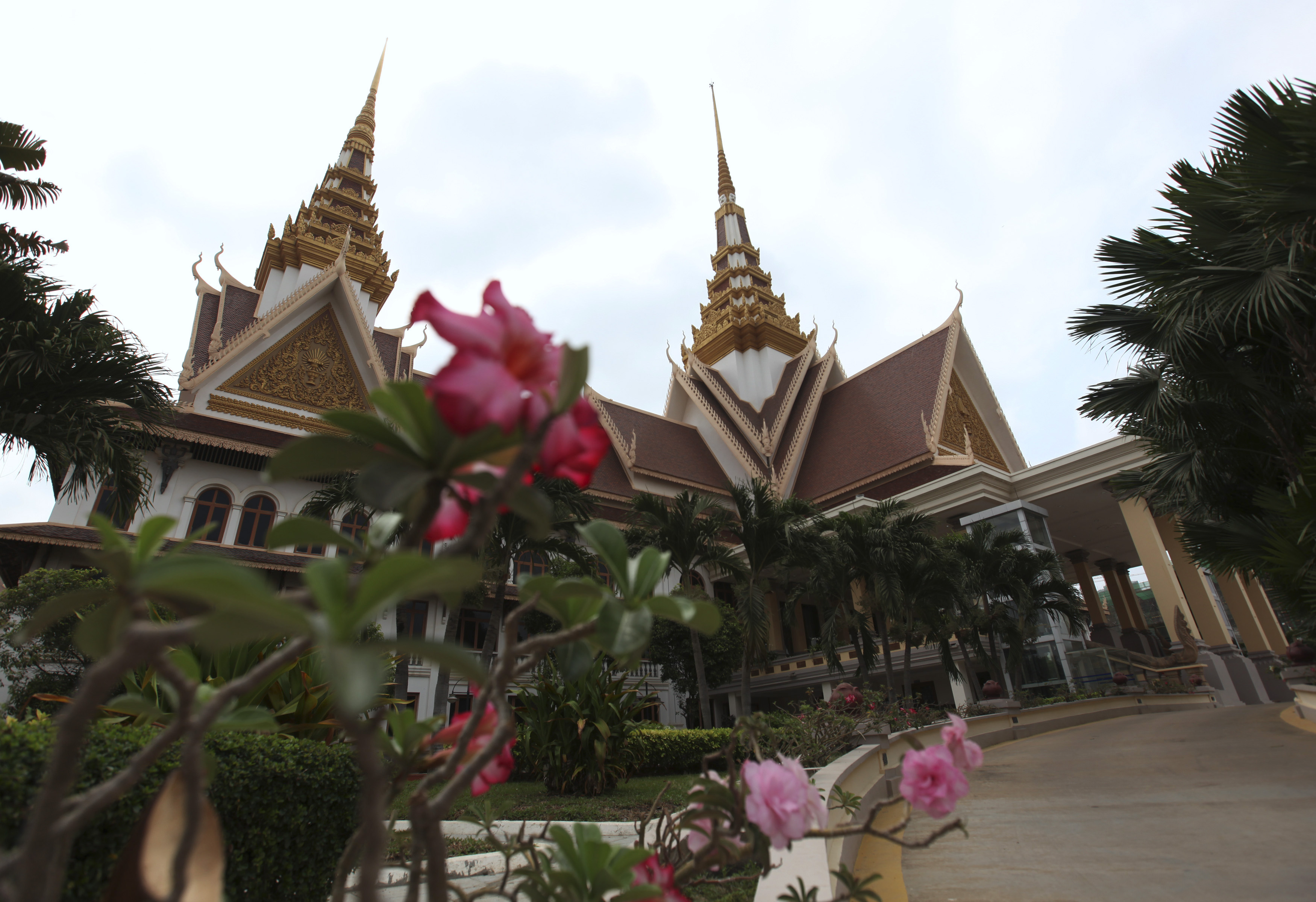The Cambodia National Assembly is seen as Cambodia's Parliament vote on a rare shakeup of the cabinet, in central Phnom Penh