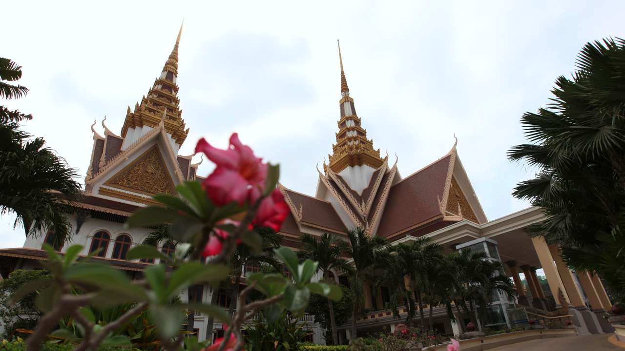 The Cambodia National Assembly is seen as Cambodia's Parliament vote on a rare shakeup of the cabinet, in central Phnom Penh