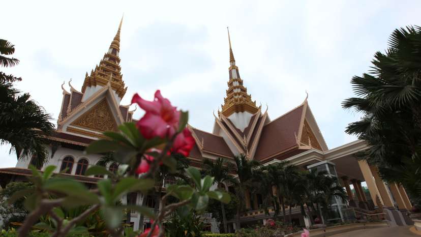 The Cambodia National Assembly is seen as Cambodia's Parliament vote on a rare shakeup of the cabinet, in central Phnom Penh