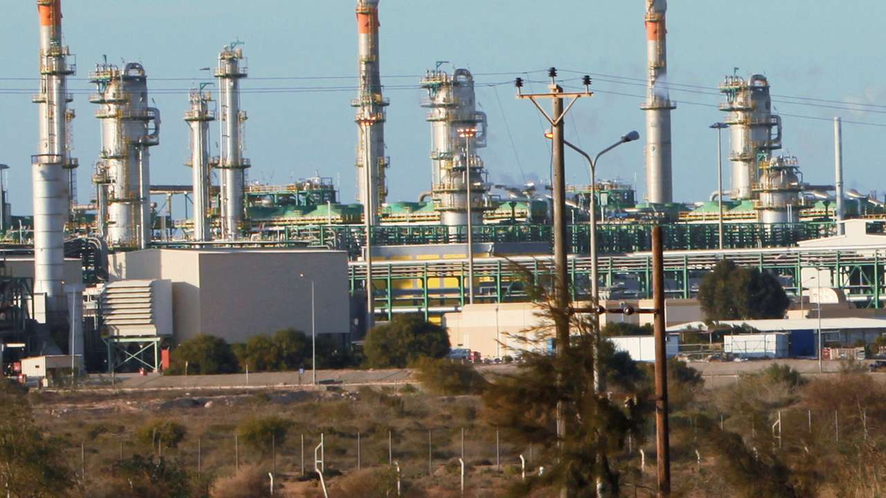 FILE PHOTO: A view of the Mellitah Oil and Gas complex, west of Tripoli