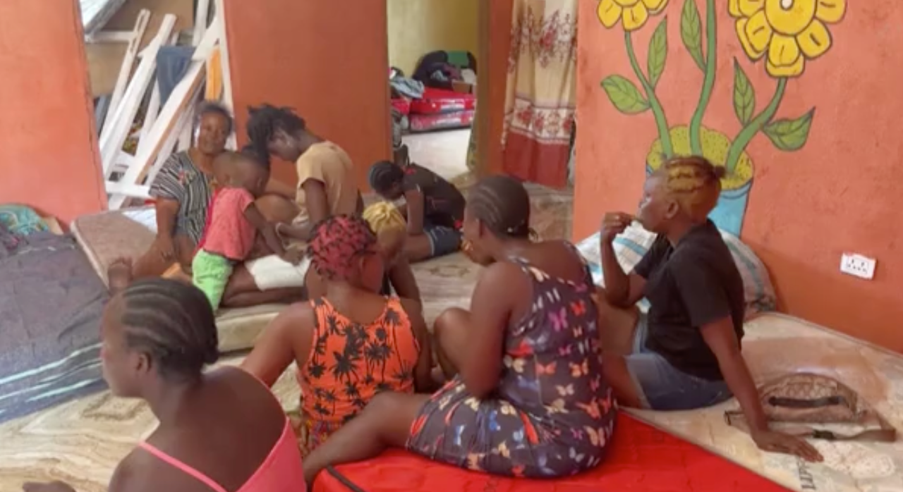 Some repatriated refugees at a camp in Liberia