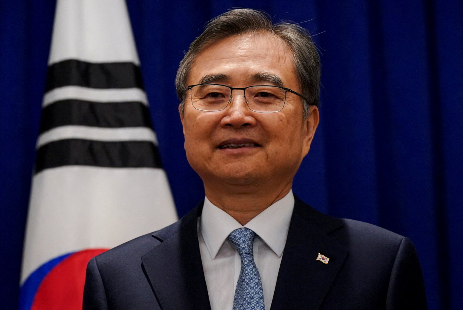 South Korean Foreign Minister Cho Hyun arrives for a meeting with U.S. Secretary of State Marco Rubio and Japanese Foreign Minister Iwaya Takeshi in New York