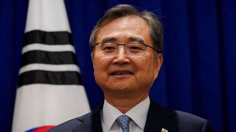 South Korean Foreign Minister Cho Hyun arrives for a meeting with U.S. Secretary of State Marco Rubio and Japanese Foreign Minister Iwaya Takeshi in New York