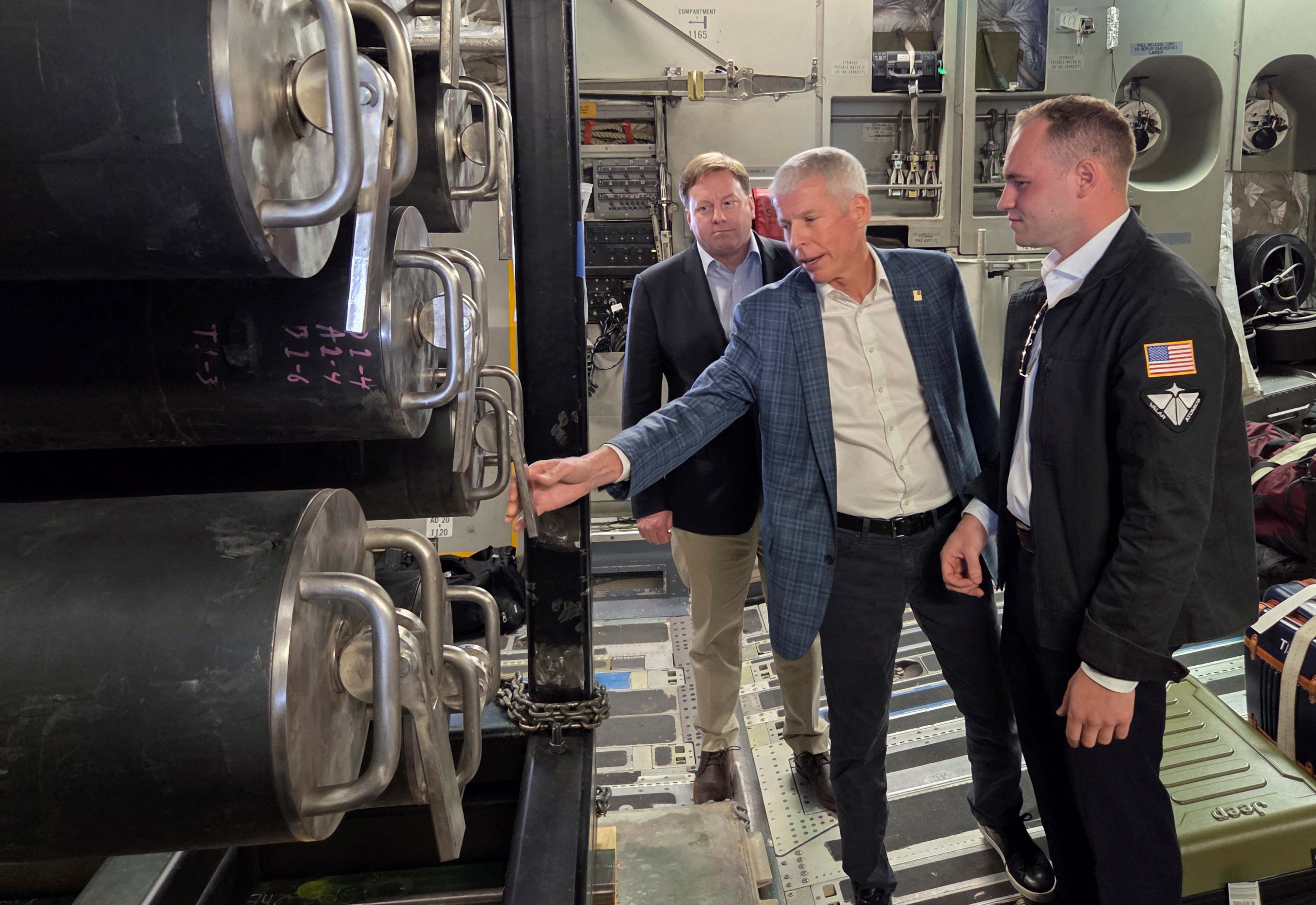 U.S. Energy Secretary Chris Wright and U.S. Under Secretary of Defense for Acquisition and Sustainment Michael Duffey visit the Hill Air Force Base in Utah