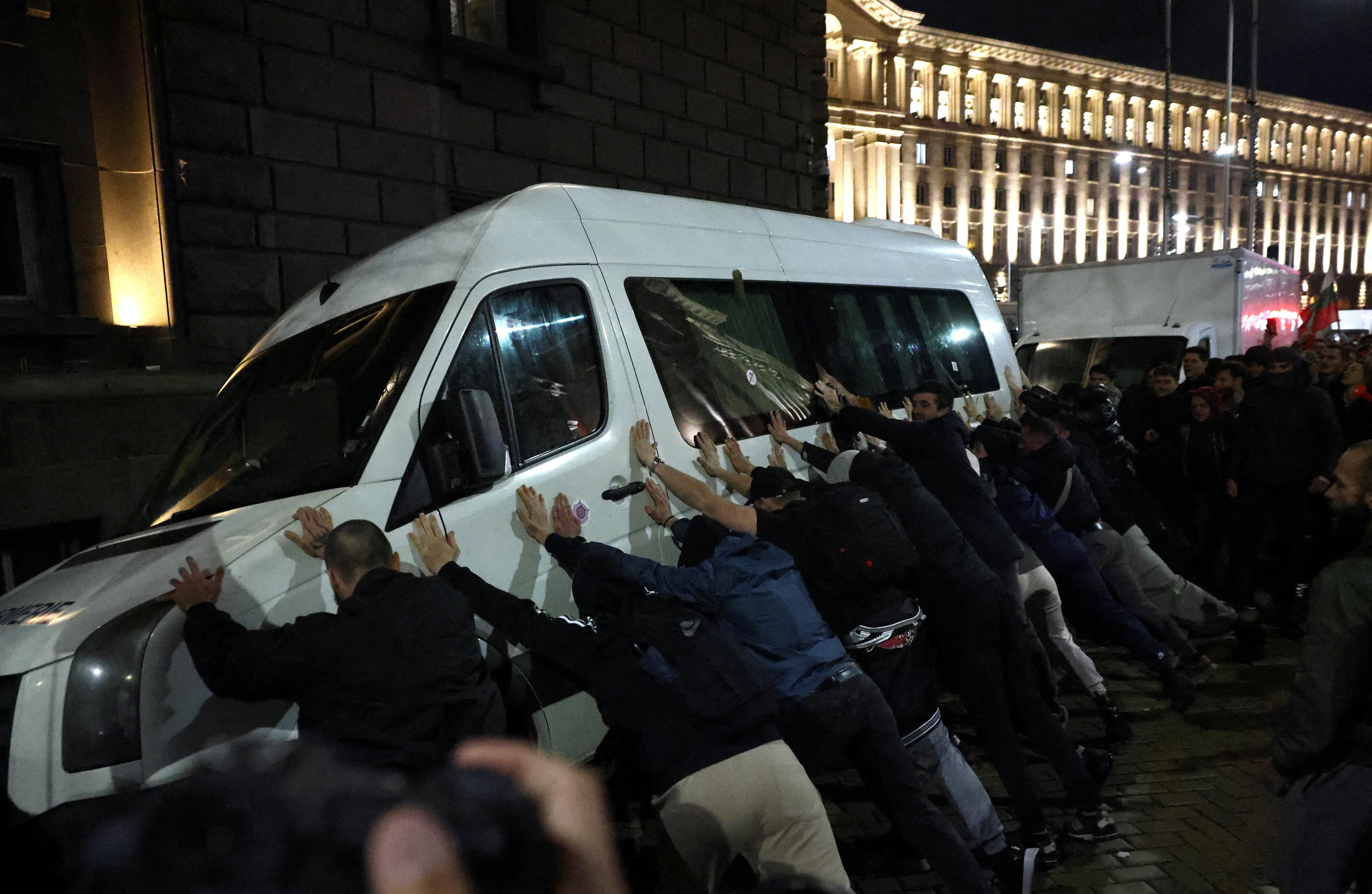 Demonstration against proposed state budget in Sofia