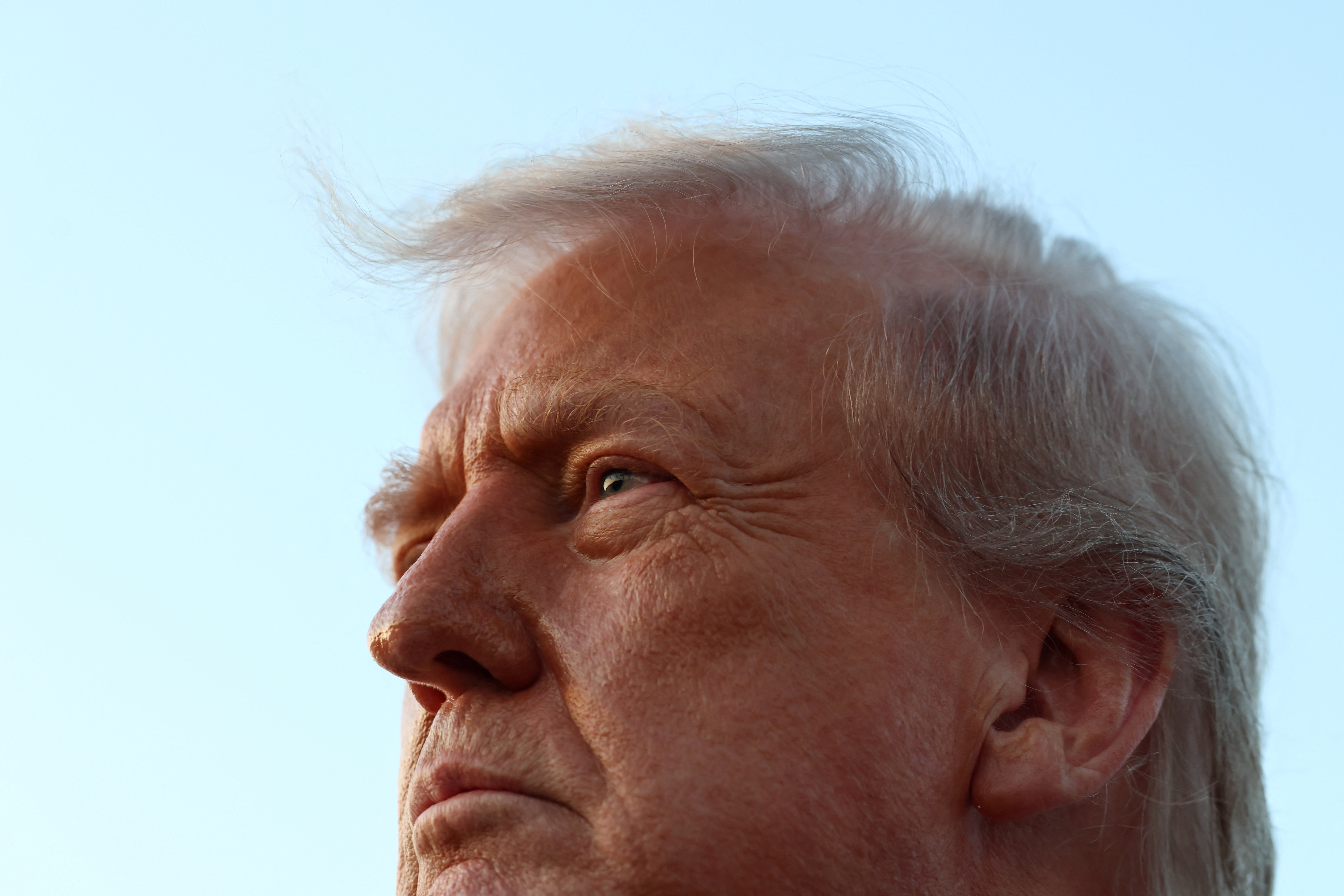 U.S. President Donald Trump speaks to the press at La Guardia Airport