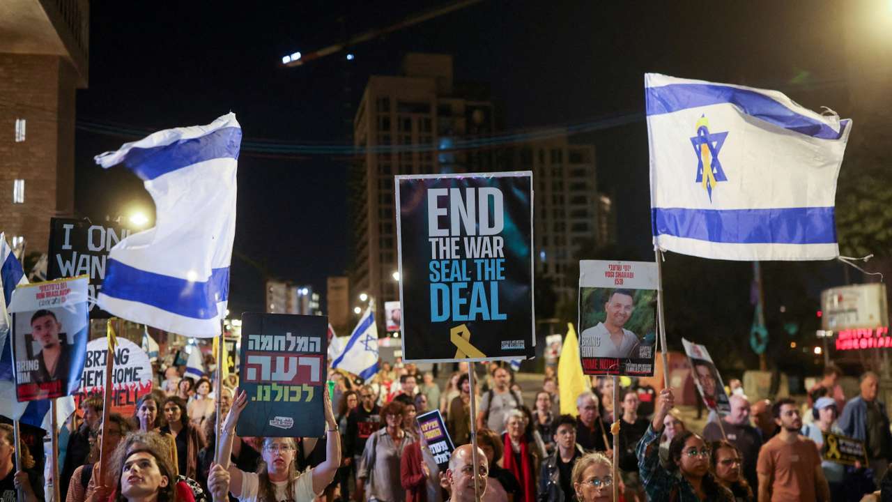 Protest ahead of the two-year anniversary of the deadly October 7, 2023 attack on Israel by Hamas, in Jerusalem