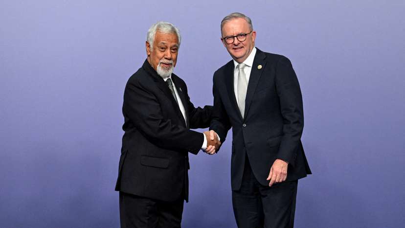 FILE PHOTO: Australia's Prime Minister Anthony Albanese greets the Prime Minister of Timor-Leste Xanana Gusmao at the ASEAN-Australia Special Summit