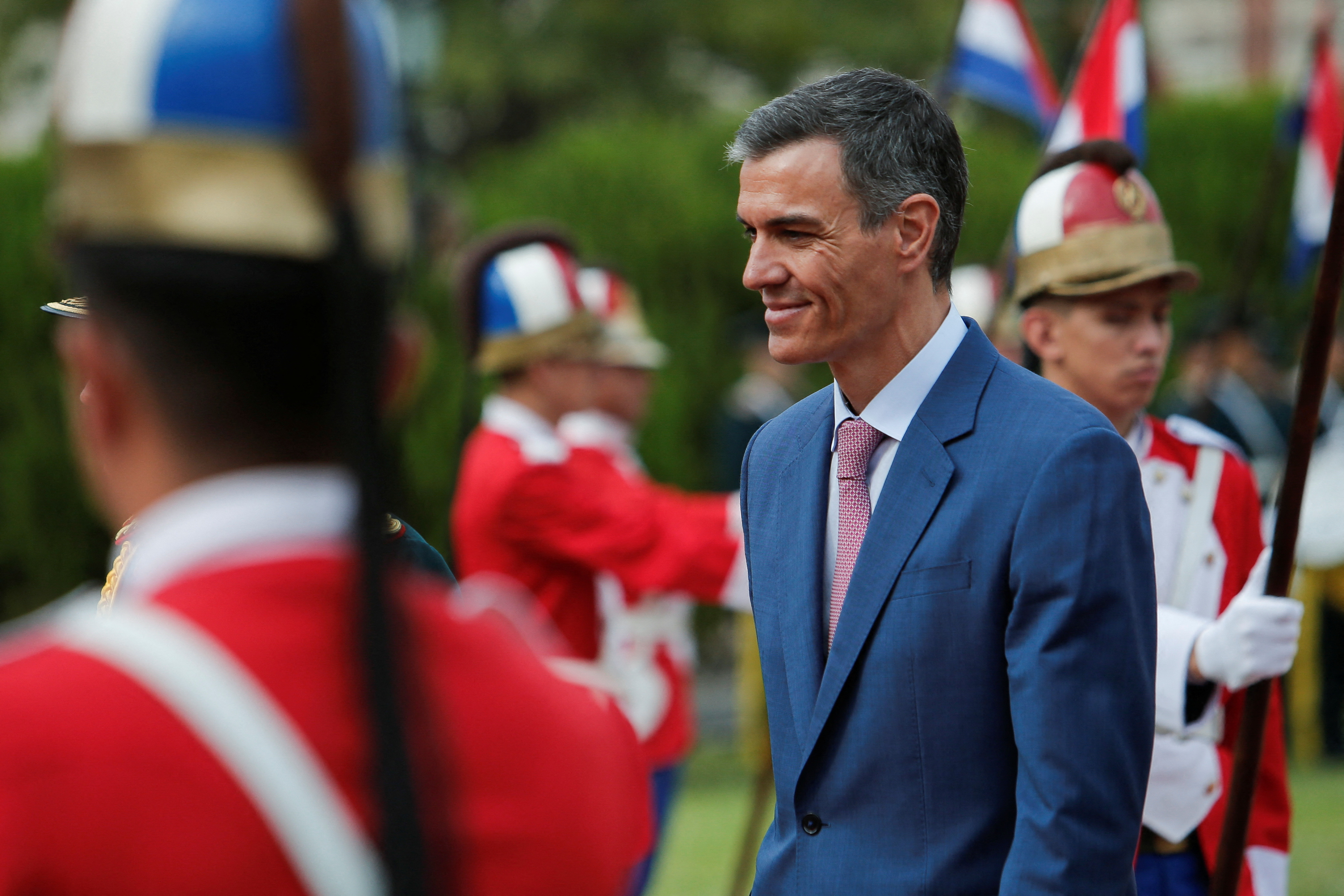 Spain's Prime Minister Pedro Sanchez visits Paraguay