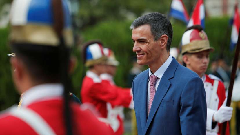 Spain's Prime Minister Pedro Sanchez visits Paraguay