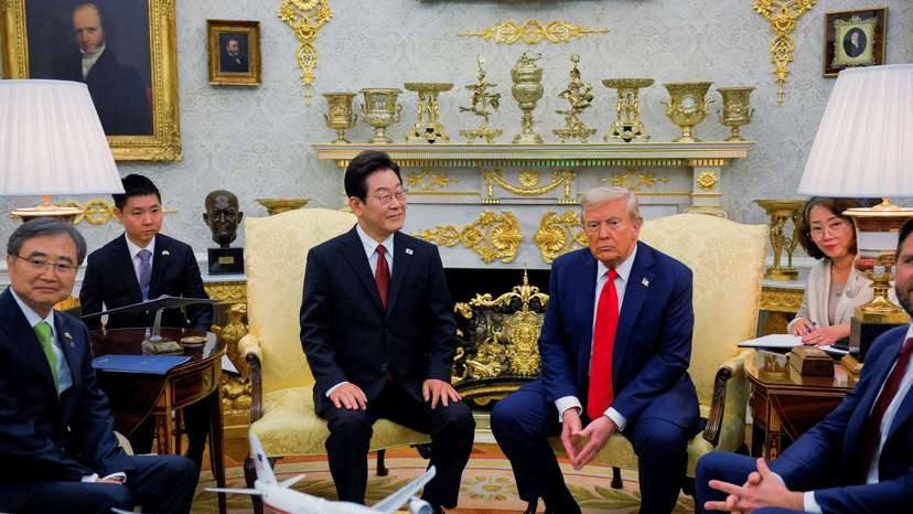 FILE PHOTO: South Korean President Lee Jae Myung visits Washington