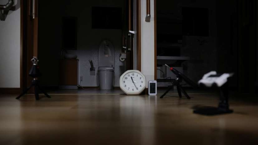 Gadgets are pictured while real estate consultant Kazutoshi Kodama conducts a 'ghost investigation' at a house, in Chiba Prefectur