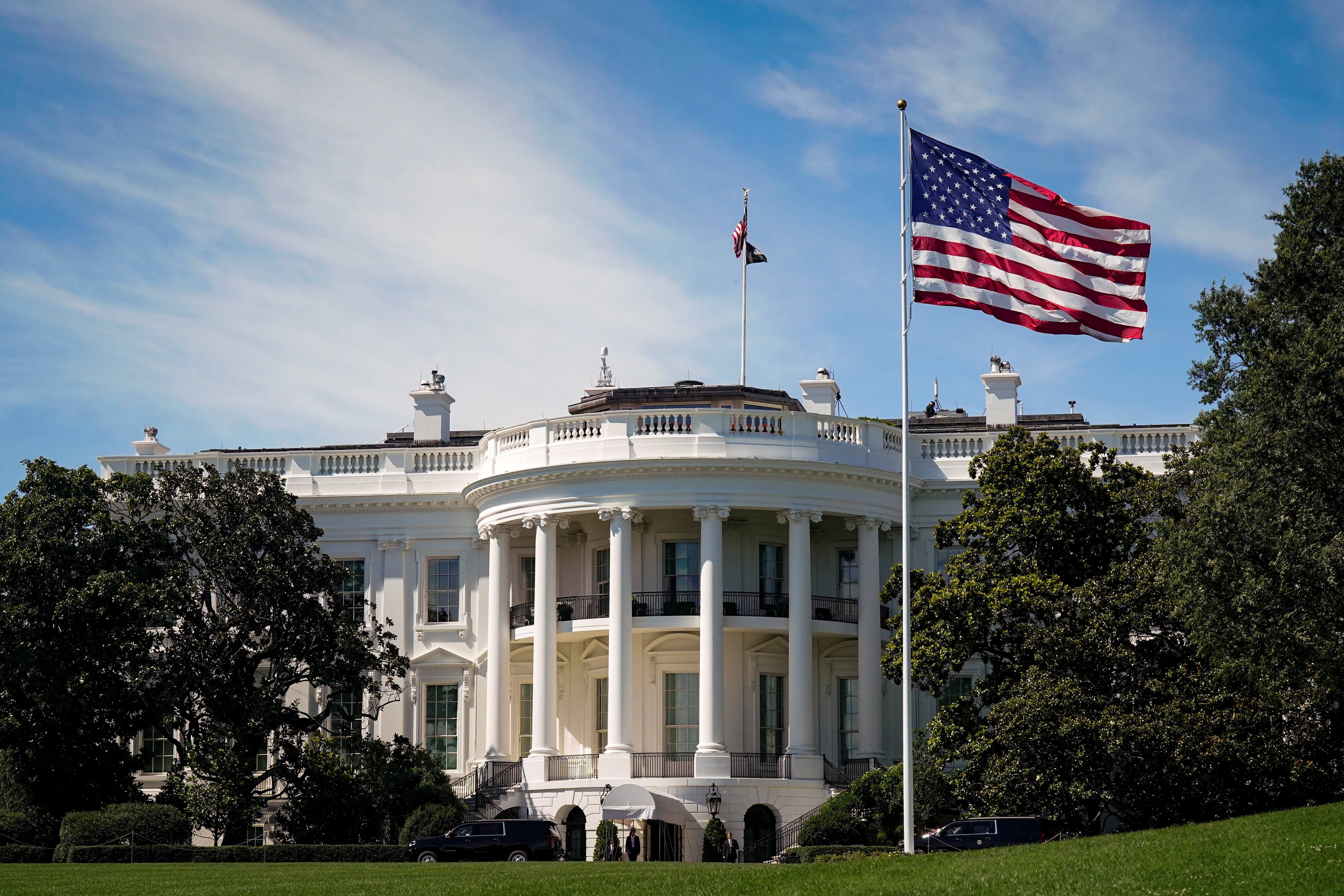 A general view of the White House