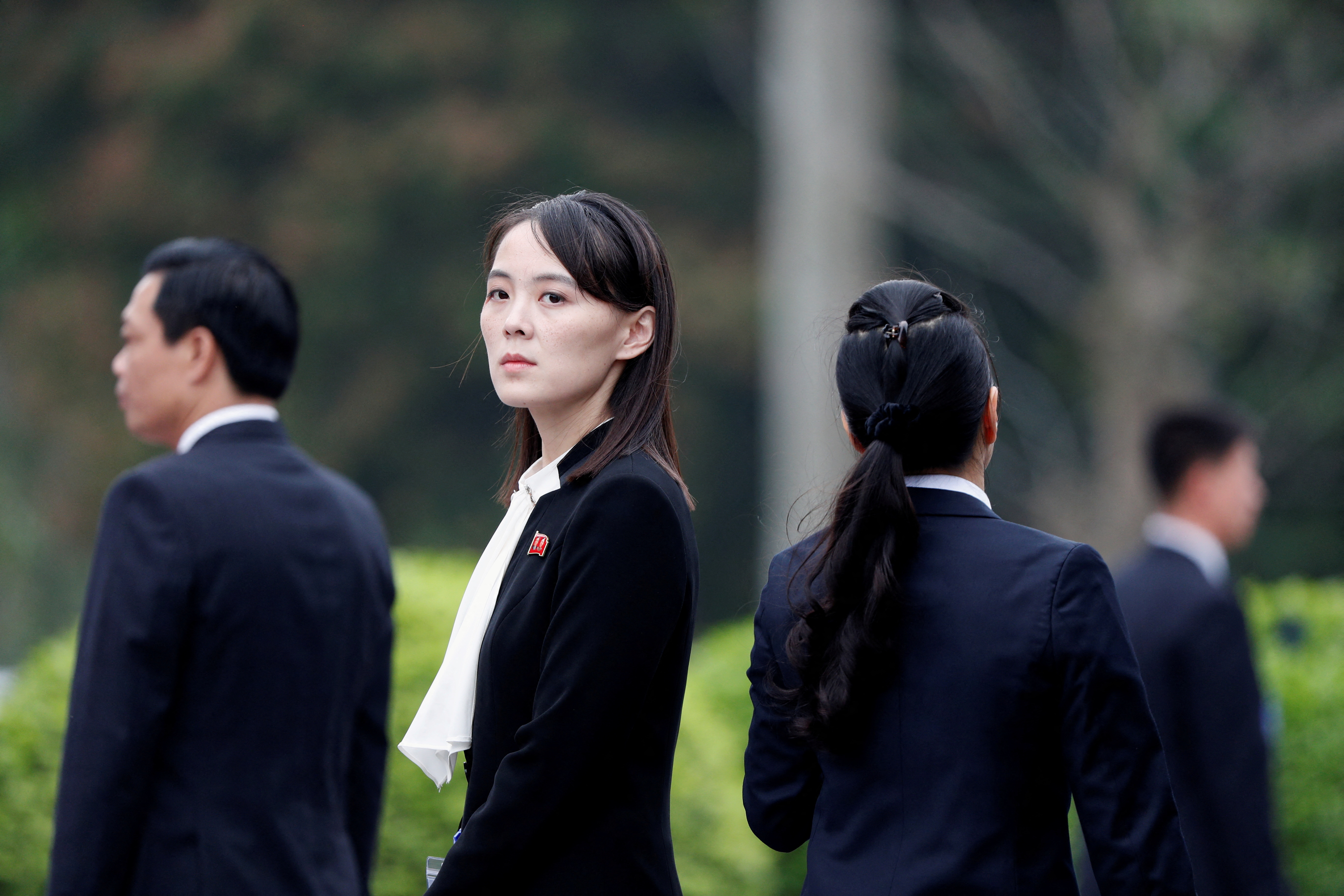 FILE PHOTO: Kim Yo Jong, sister of N. Korea's leader Kim Jong Un, is pictured in Hanoi