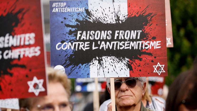 FILE PHOTO: Demonstration against antisemitism at the Place de la Bastille in Paris