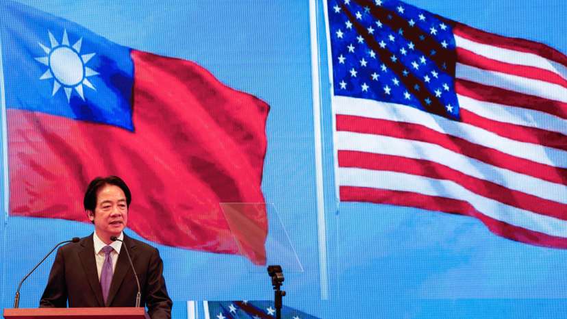 Taiwan's President Lai Ching-te speaks at a press conference on the latest round of economic talks with the U.S., in Taipei