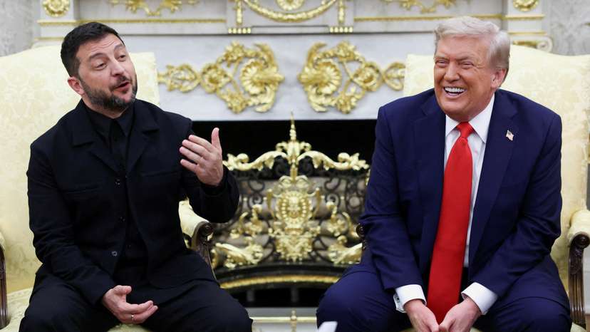 U.S. President Trump meets with Ukrainian President Zelenskiy and European leaders, in Washington, D.C.