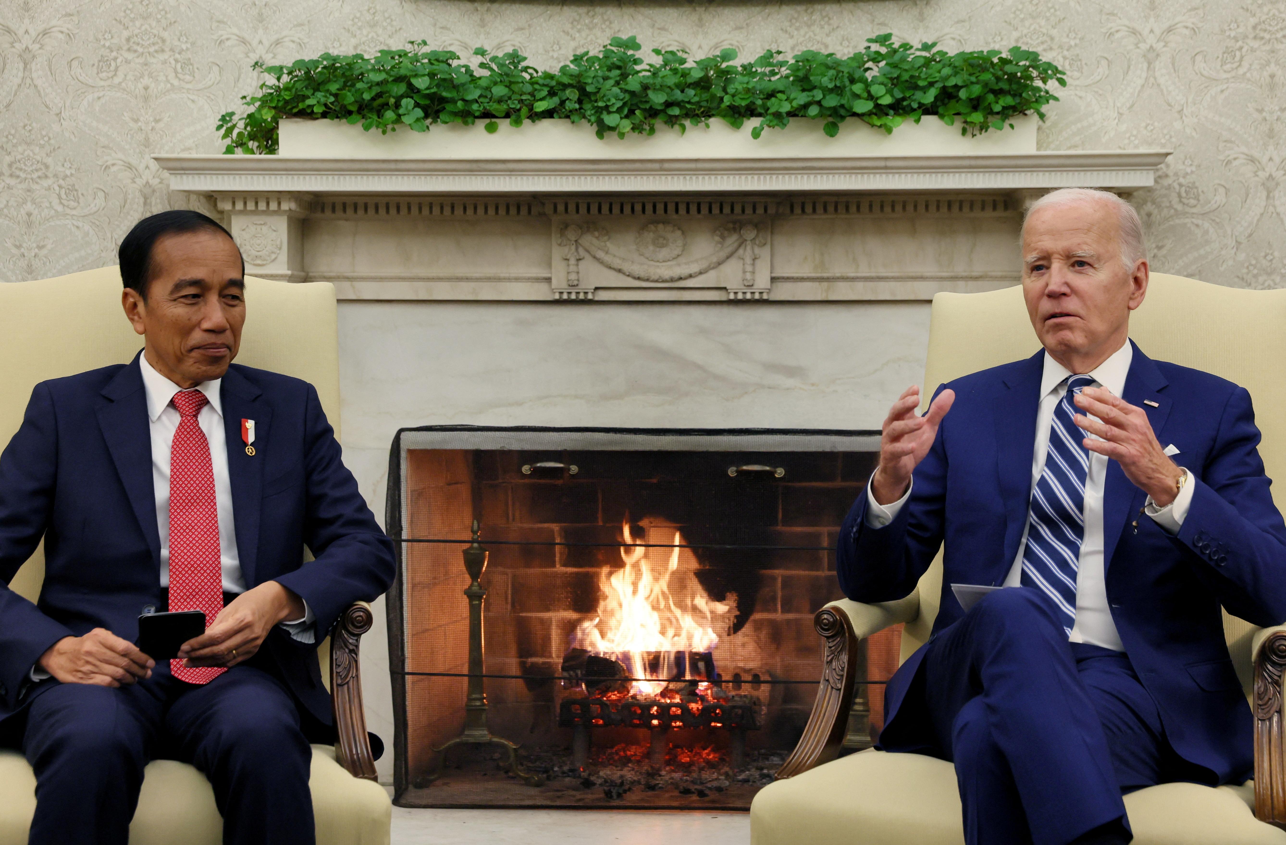 U.S. President Biden meets with Indonesian President Widodo in Washington, U.S.