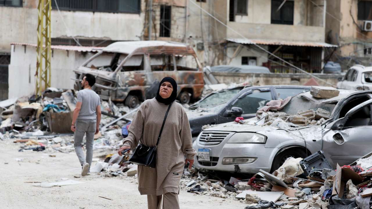 Aftermath of an Israeli airstrike, in Beirut