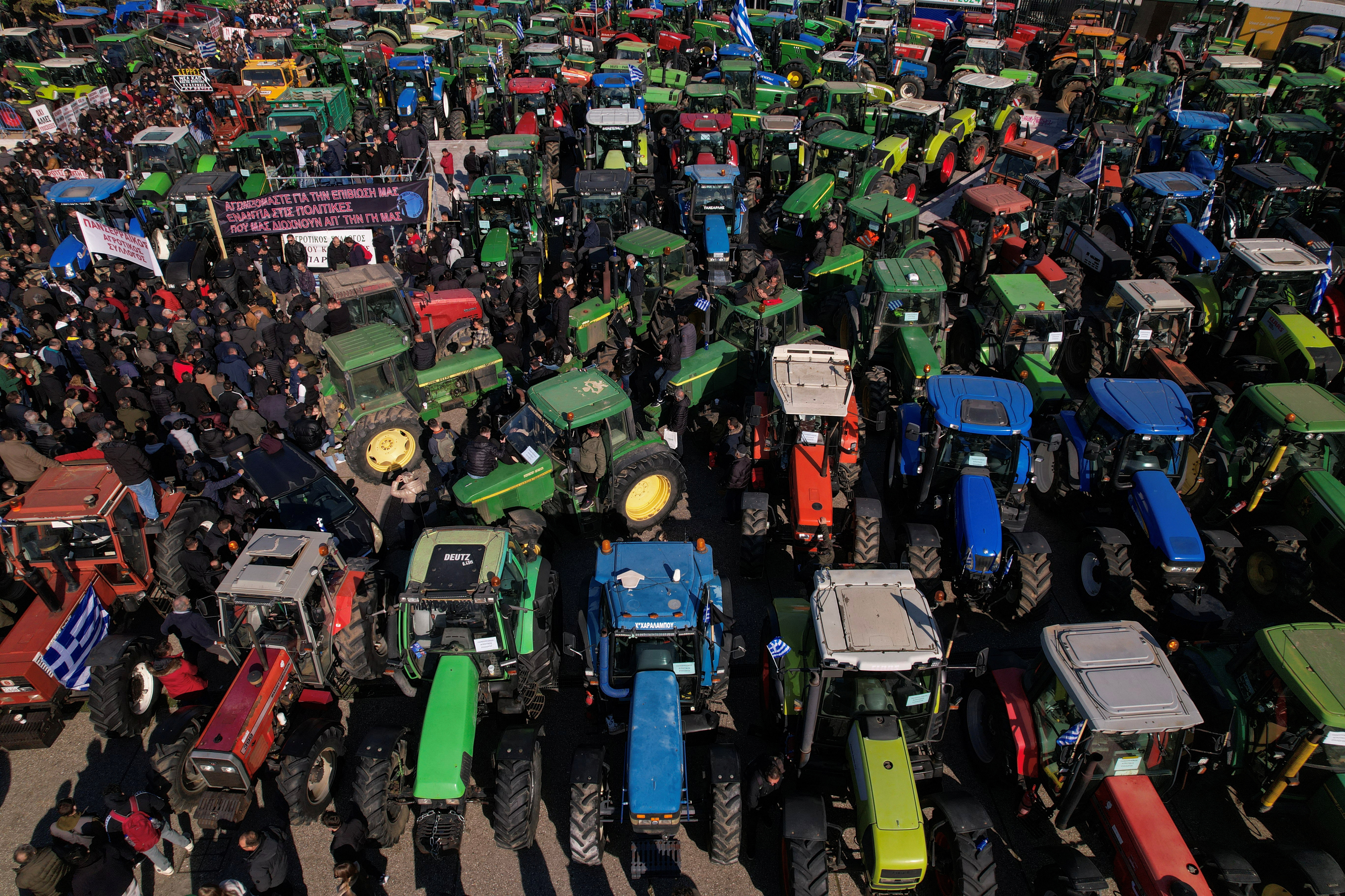 Farmers protest in Thessaloniki