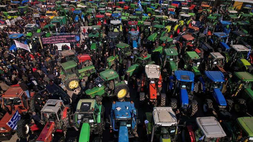 Farmers protest in Thessaloniki