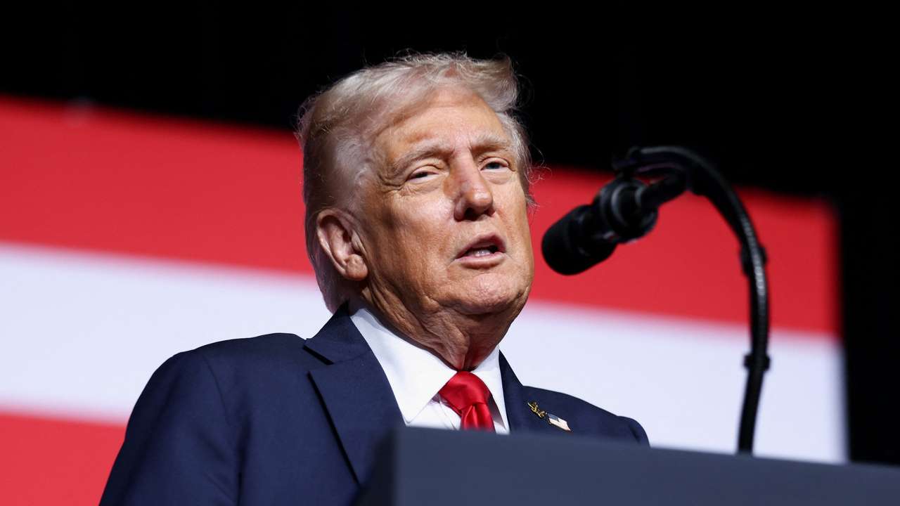 U.S. President Trump presides over a senior military leaders' meeting convened by Defense Secretary Hegseth, in Quantico