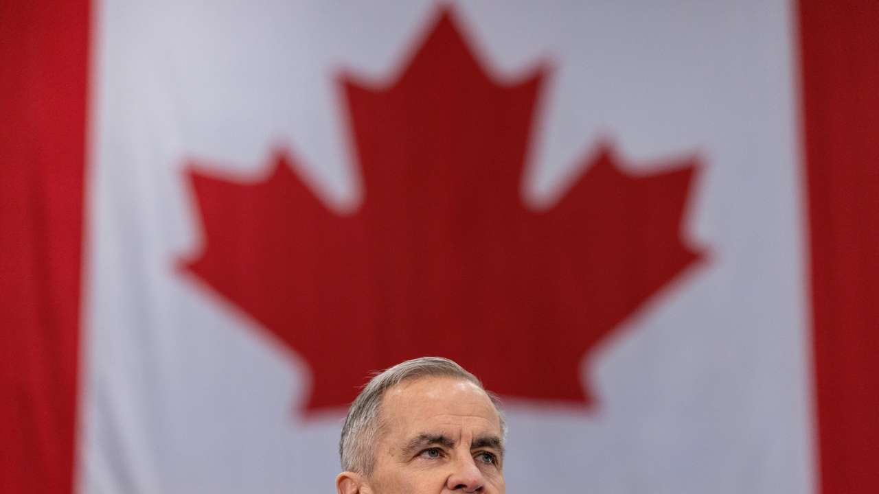 Canada's Prime Minister Mark Carney makes a campaign stop in Saint-Eustache