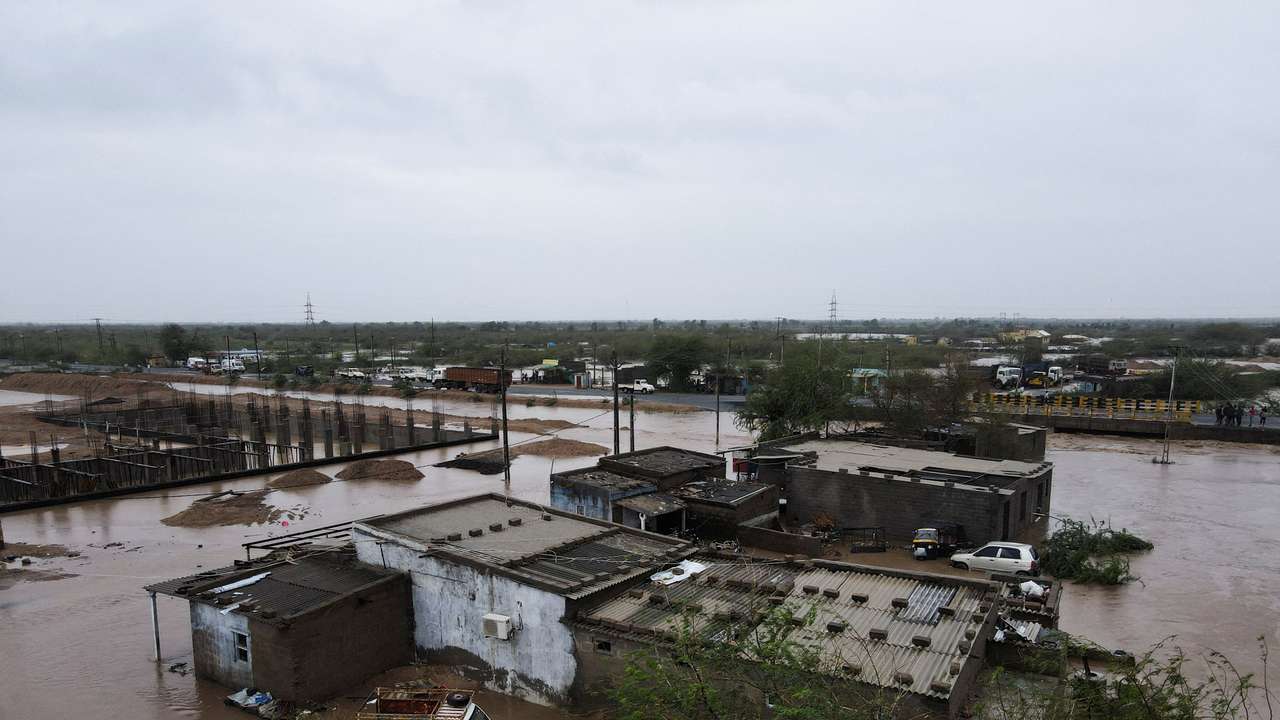 FILE PHOTO: Aftermath of Cyclone Biparjoy, in the western state of Gujarat