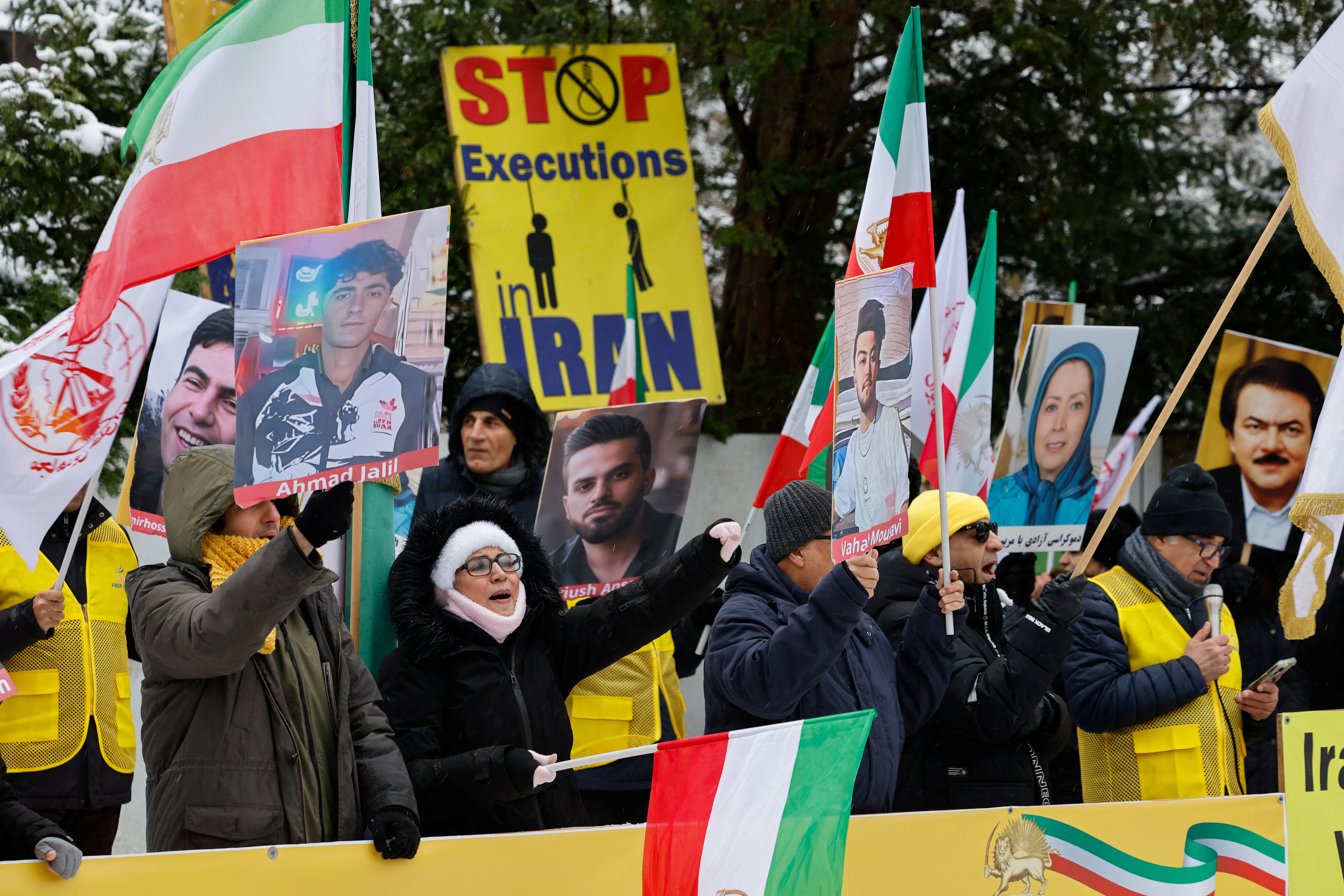 Iranian opposition group, the National Council of Resistance protest in Berlin