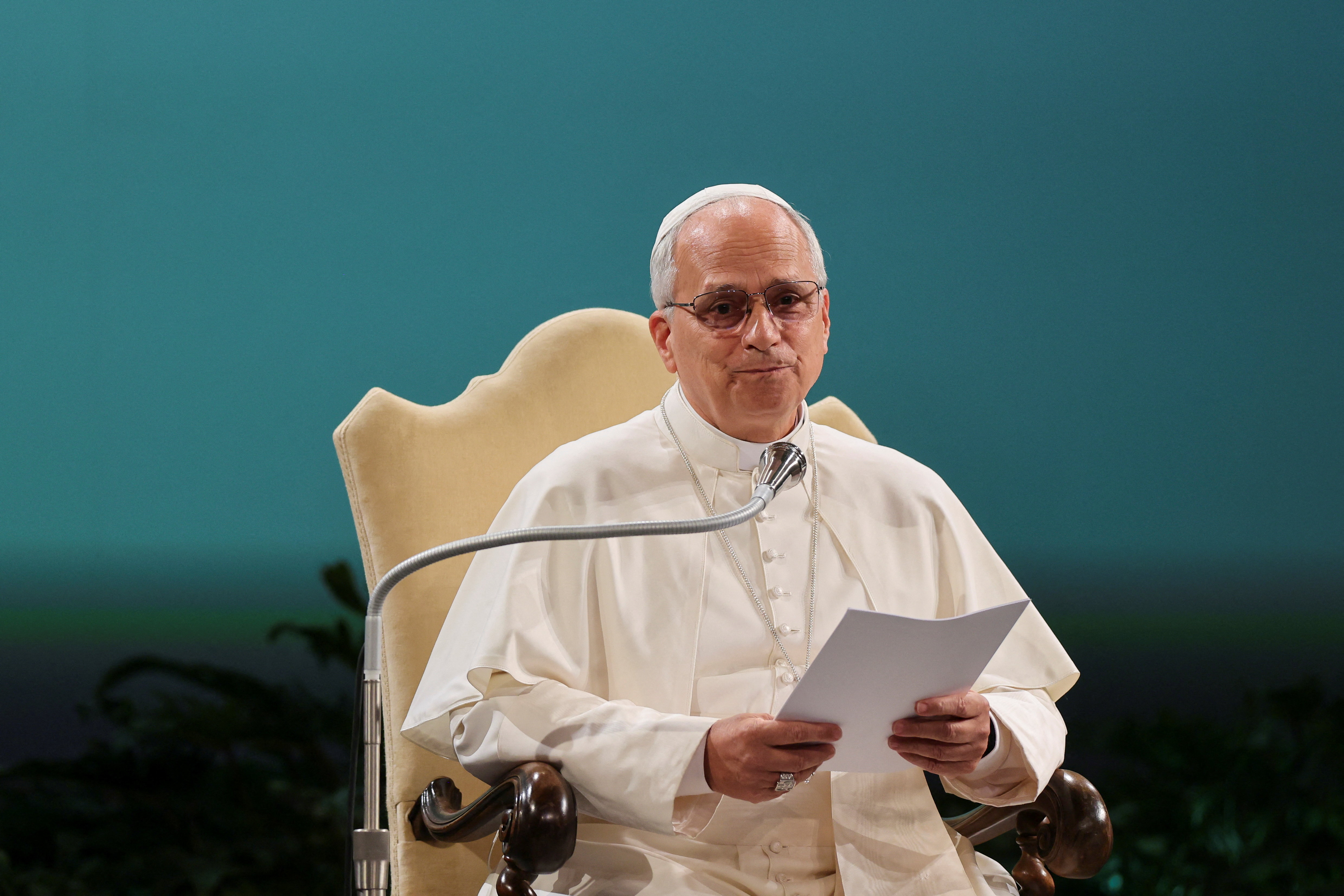 Pope Leo speaks about climate change at Vatican event with Arnold Schwarzenegger