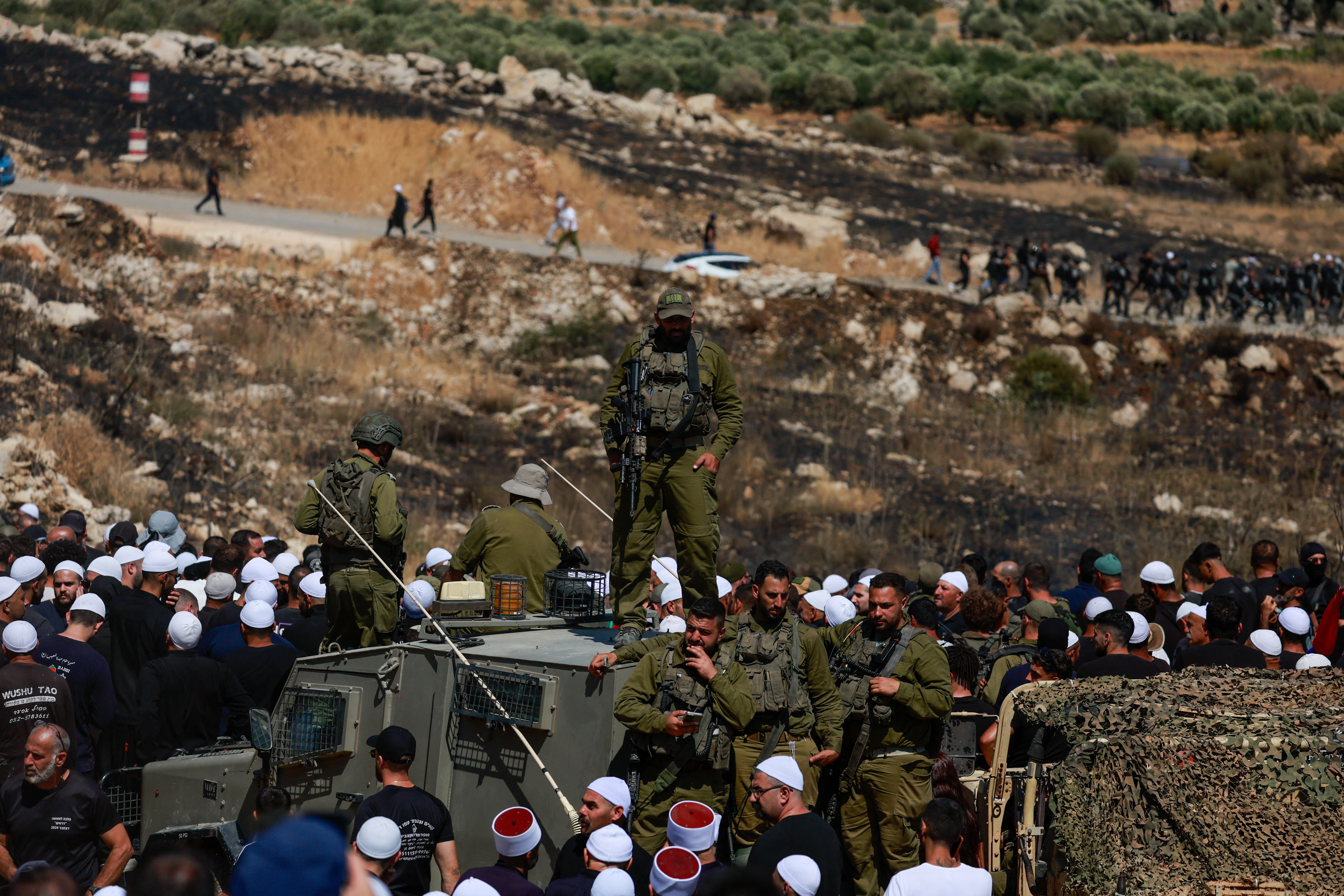 Ceasefire line between Israeli-occupied Golan Heights and Syria