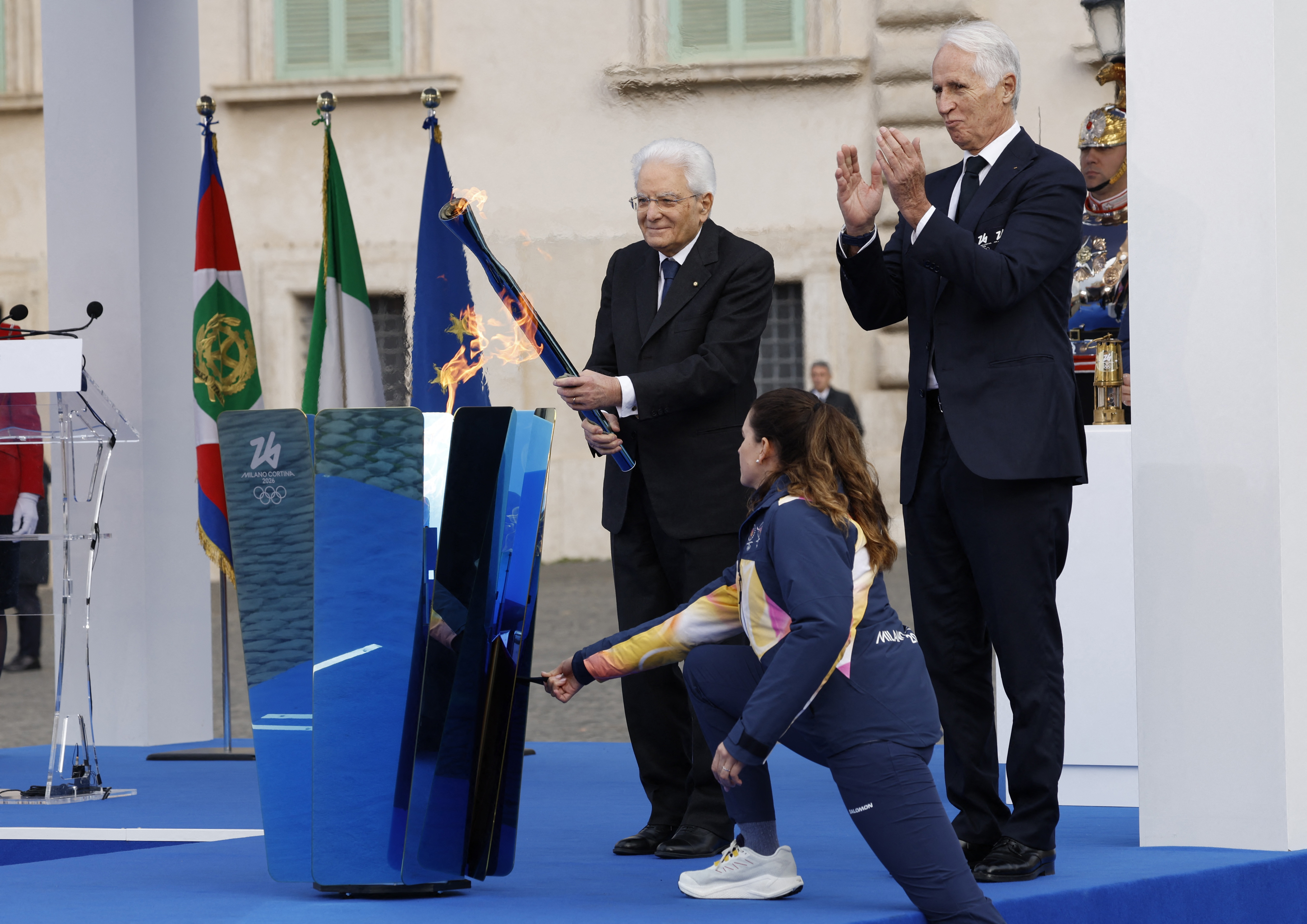 2026 Milano-Cortina Winter Olympics Flame Lighting Ceremony