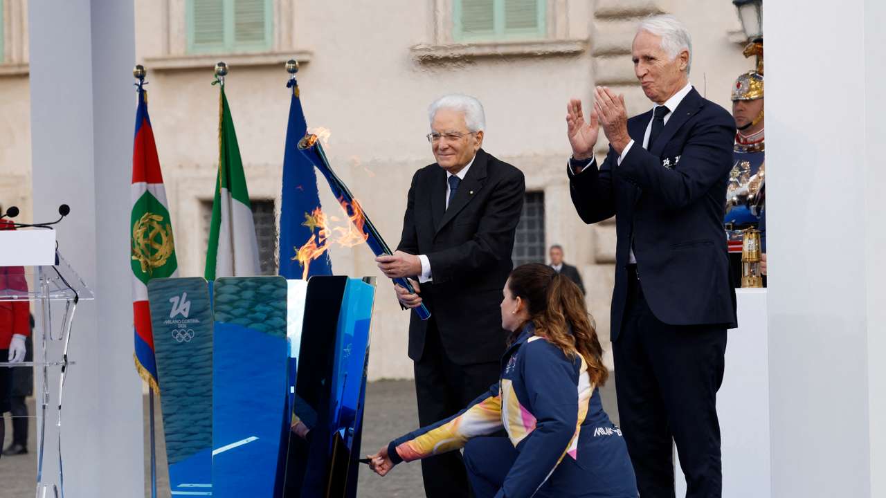 2026 Milano-Cortina Winter Olympics Flame Lighting Ceremony