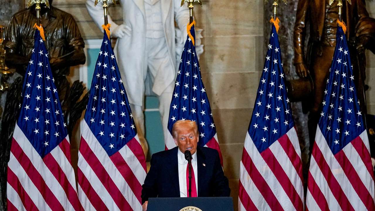 U.S. President Trump attends the annual National Prayer Breakfast at the U.S. Capitol