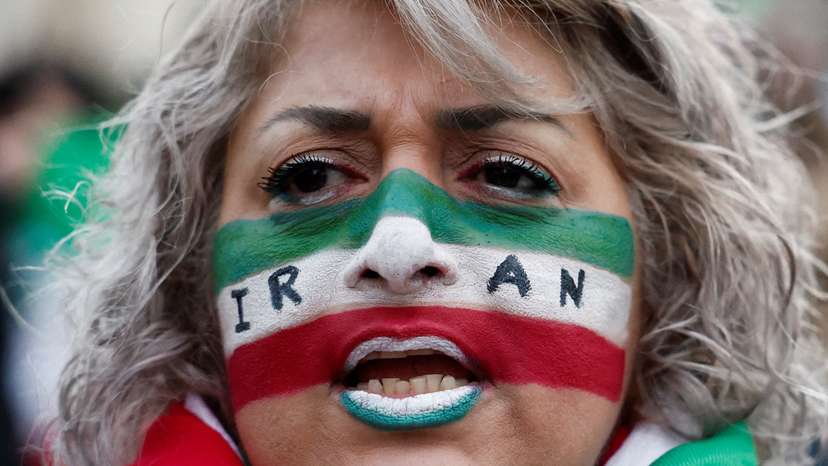 Demonstrators and activists rally in Paris in support of nationwide protests in Iran