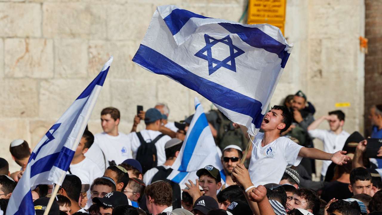 Jerusalem Day, amid the ongoing conflict in Gaza between Israel and Hamas, in Jerusalem