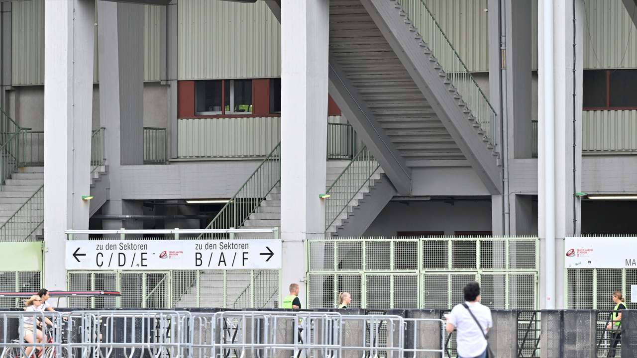 General view outside Happel stadium after Taylor Swift's three concerts in Vienna this week were canceled