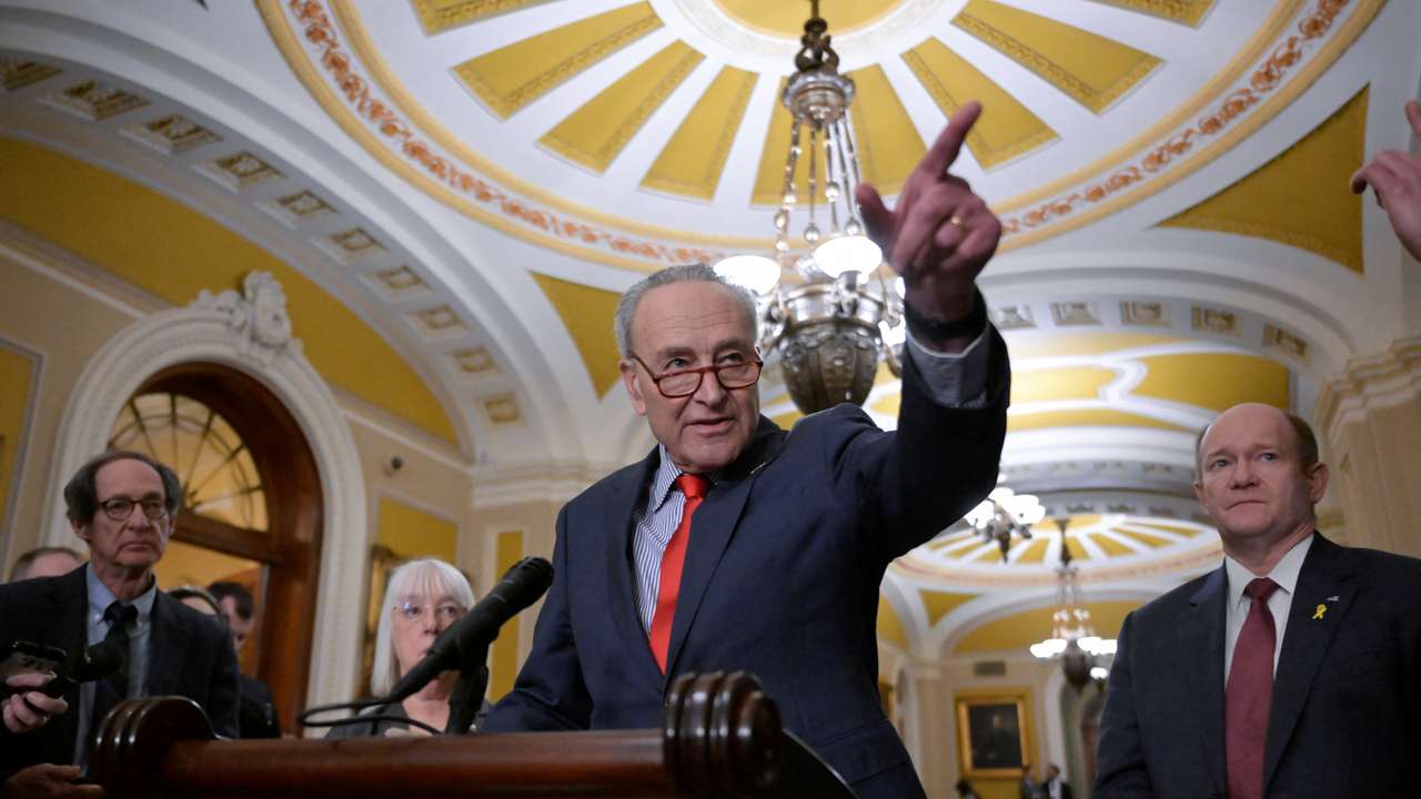 Senate Majority Leader Chuck Schumer press conference.