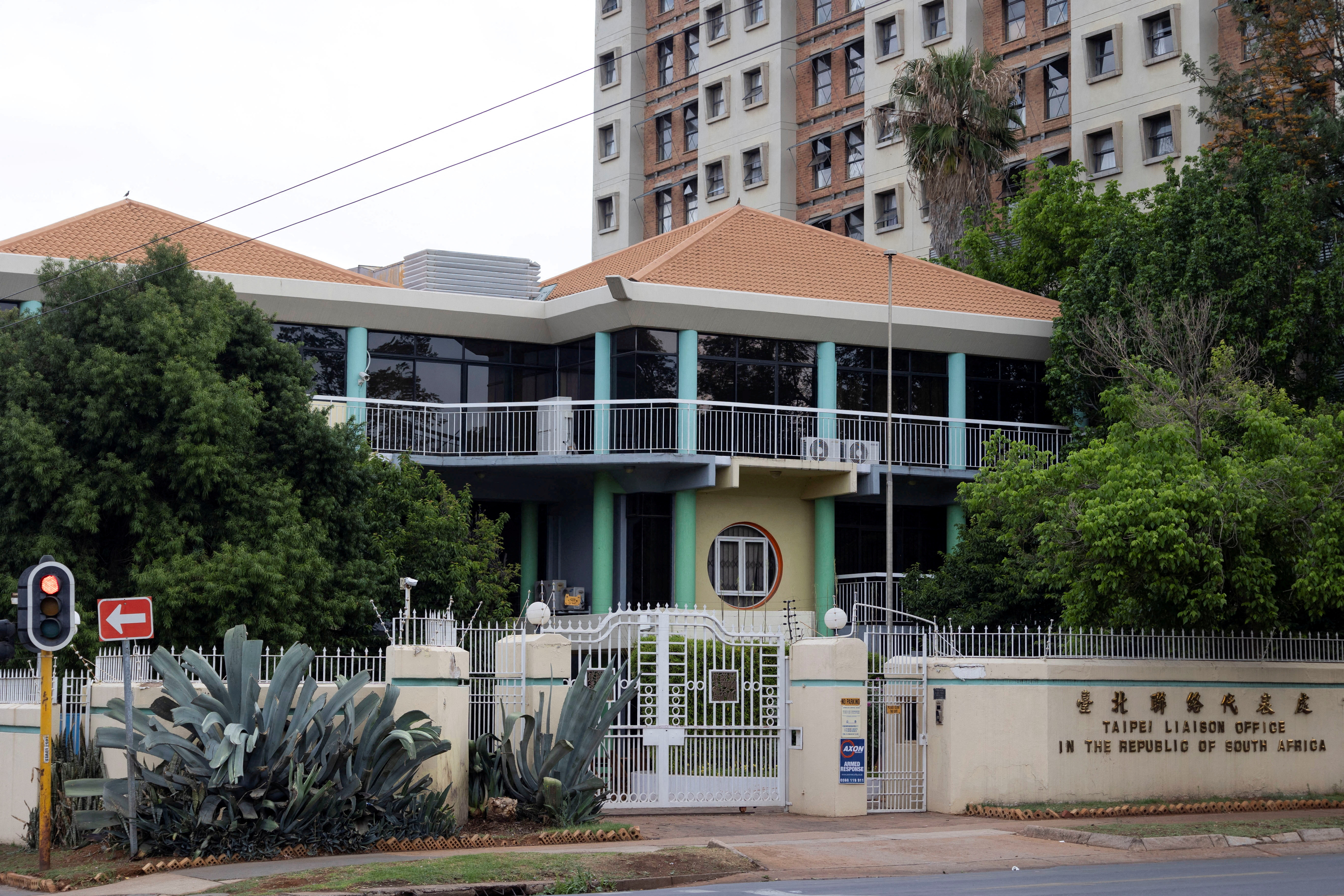 FILE PHOTO: A view shows the Taipei Liaison Office in South Africa