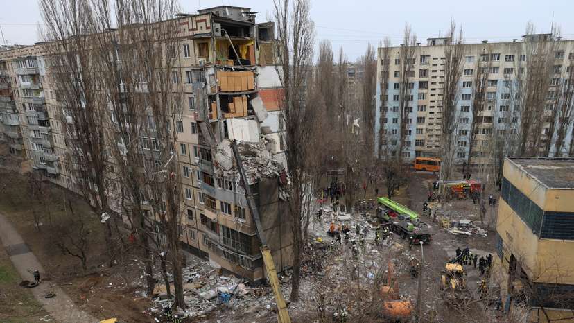Aftermath of a Russian drone attack in Odesa