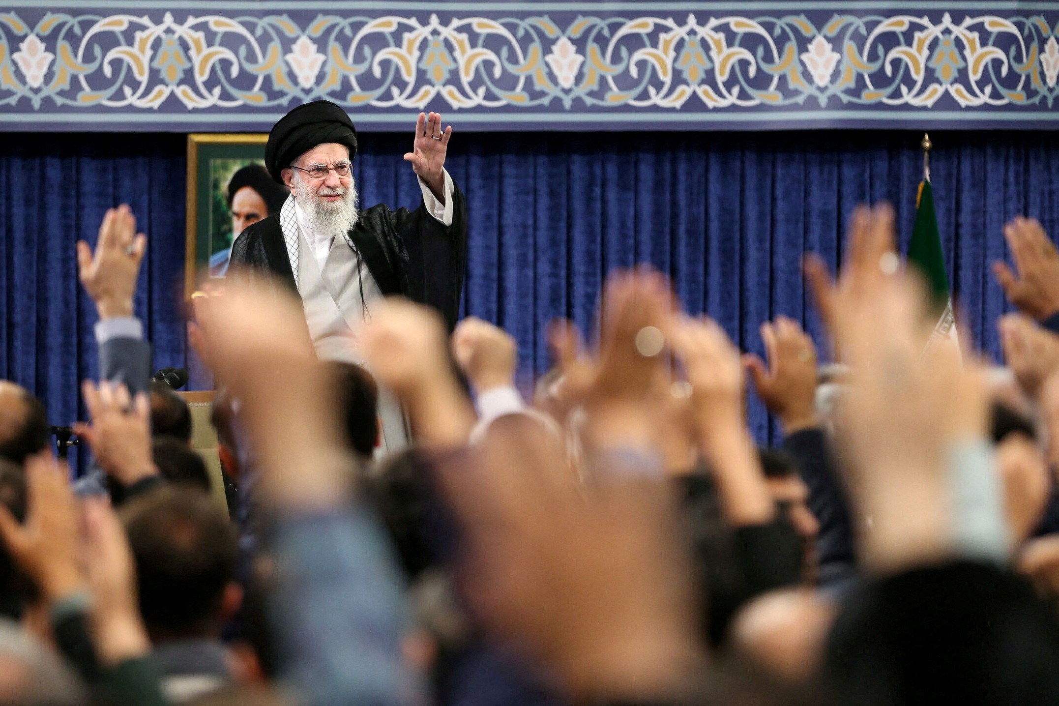 FILE PHOTO: Iran's Supreme Leader Ayatollah Ali Khamenei speaks during a meeting in Tehran