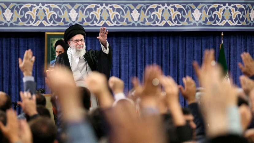 FILE PHOTO: Iran's Supreme Leader Ayatollah Ali Khamenei speaks during a meeting in Tehran
