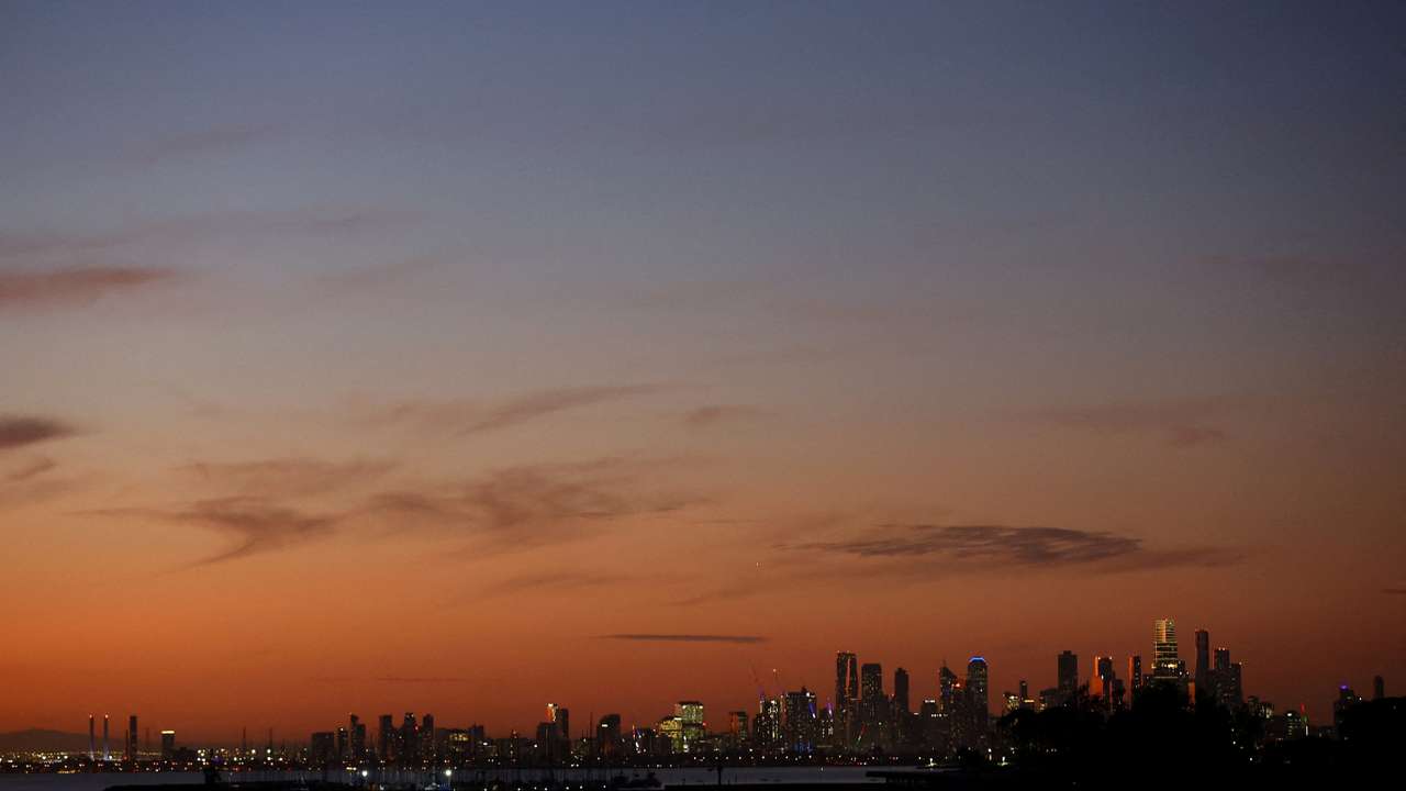 FILE PHOTO: The skyline is seen during sunset in Melbourne