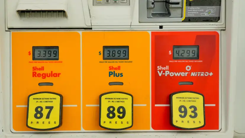 Gas prices are seen at a fuelling station, as the price of oil and gas has surged amid the U.S.-Israeli conflict with Iran, in Washington