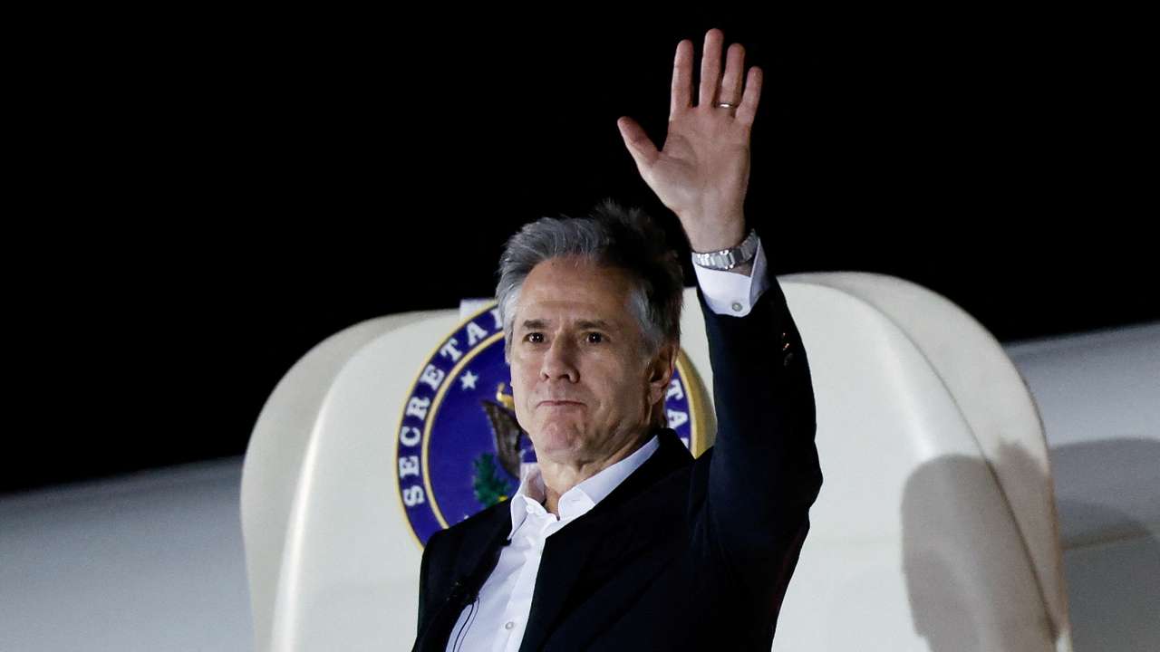U.S. Secretary of State Blinken departs Crete