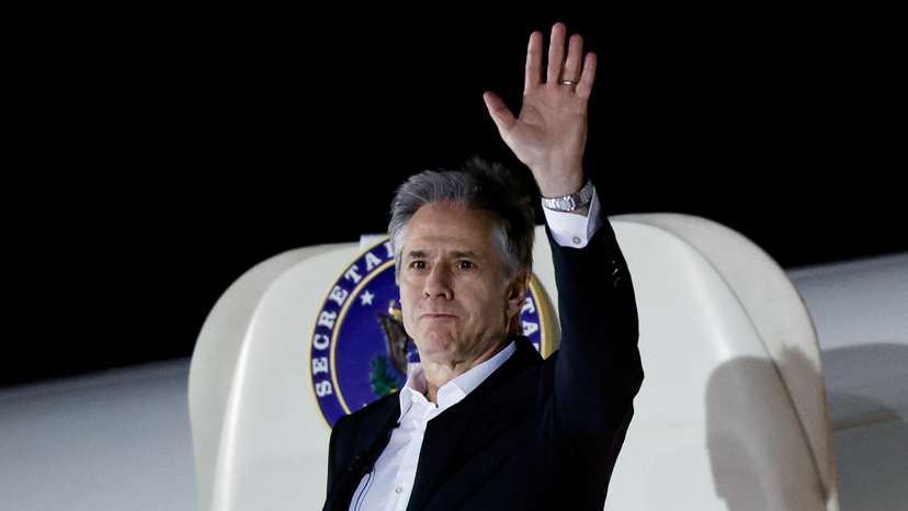U.S. Secretary of State Blinken departs Crete