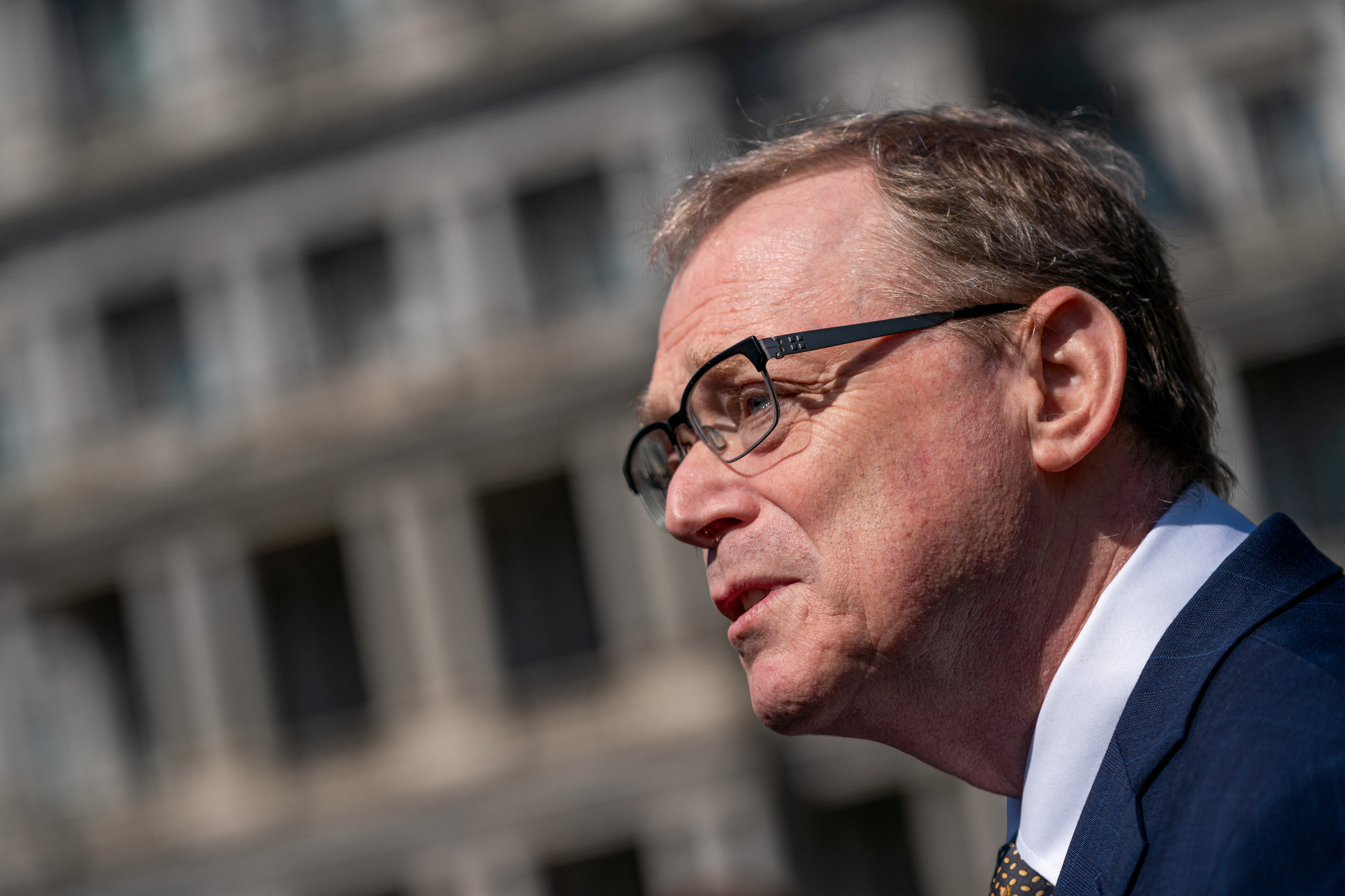 Kevin Hassett speaks at the White House in Washington