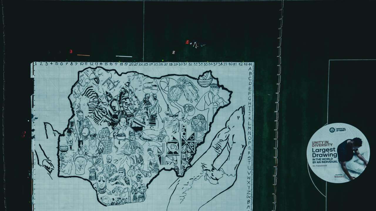 The drawing titled Unity in Diversity measures 850 square meters