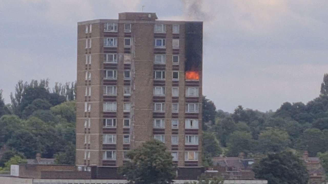 London firefighters tackling tower block blaze