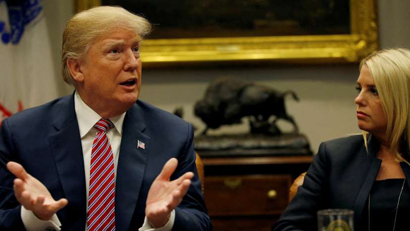 FILE PHOTO: Trump meets with local and state officials about improving school safety at the White House in Washington